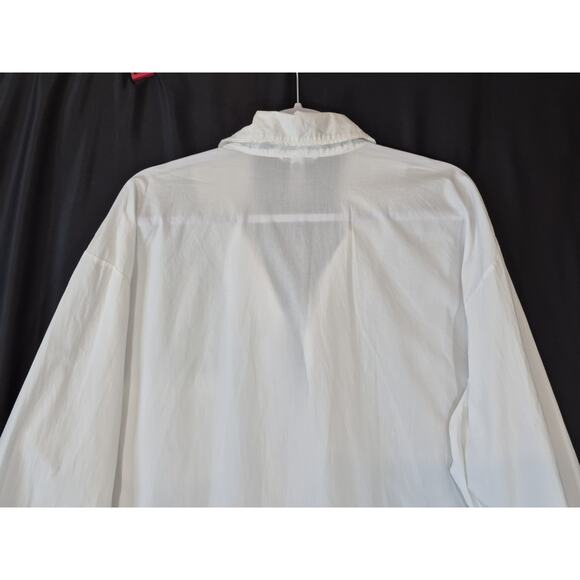 New Skims Womens Solid White 100% Cotton Spa Sleep Shirt Plus 3X - Picture 10 of 10